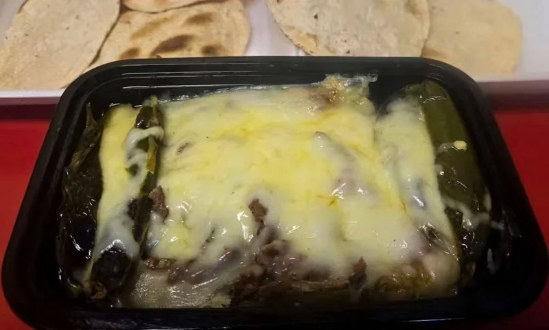 Baked potato with grilled meat